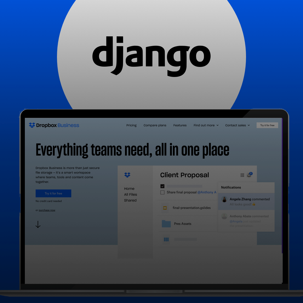top django website application example