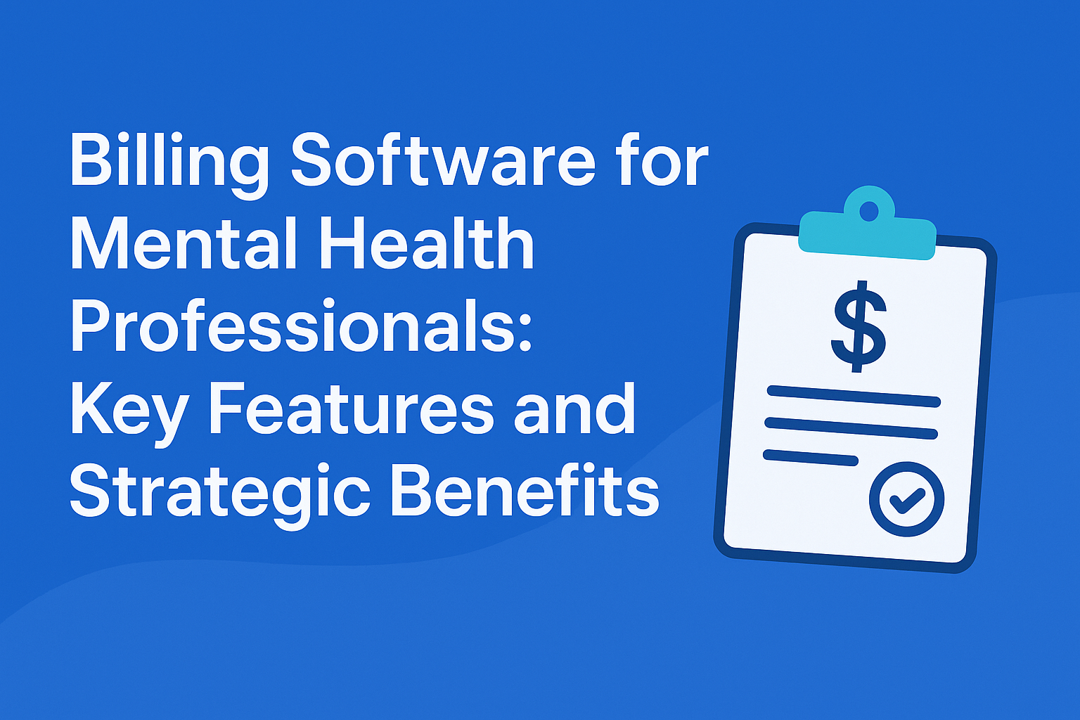 Billing Software for Mental Health Professionals: Key Features and Strategic Benefits