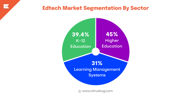 Edtech Market Segmentation By Sector