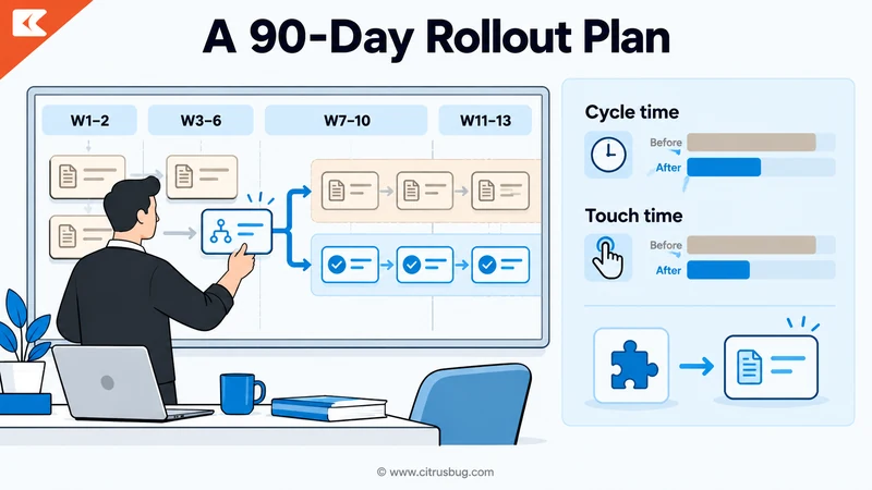 A 90-Day Rollout Plan for Your First Automated Workflow